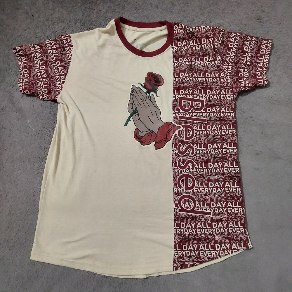 Jesus T-Shirt Mens XL Vibes Praying Blessed Religious Short Sleeve Tee